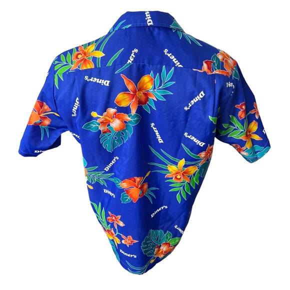 Vintage Hawaiian shirt Diners Restaurant 70’s polyester medium Novelty - Picture 4 of 5